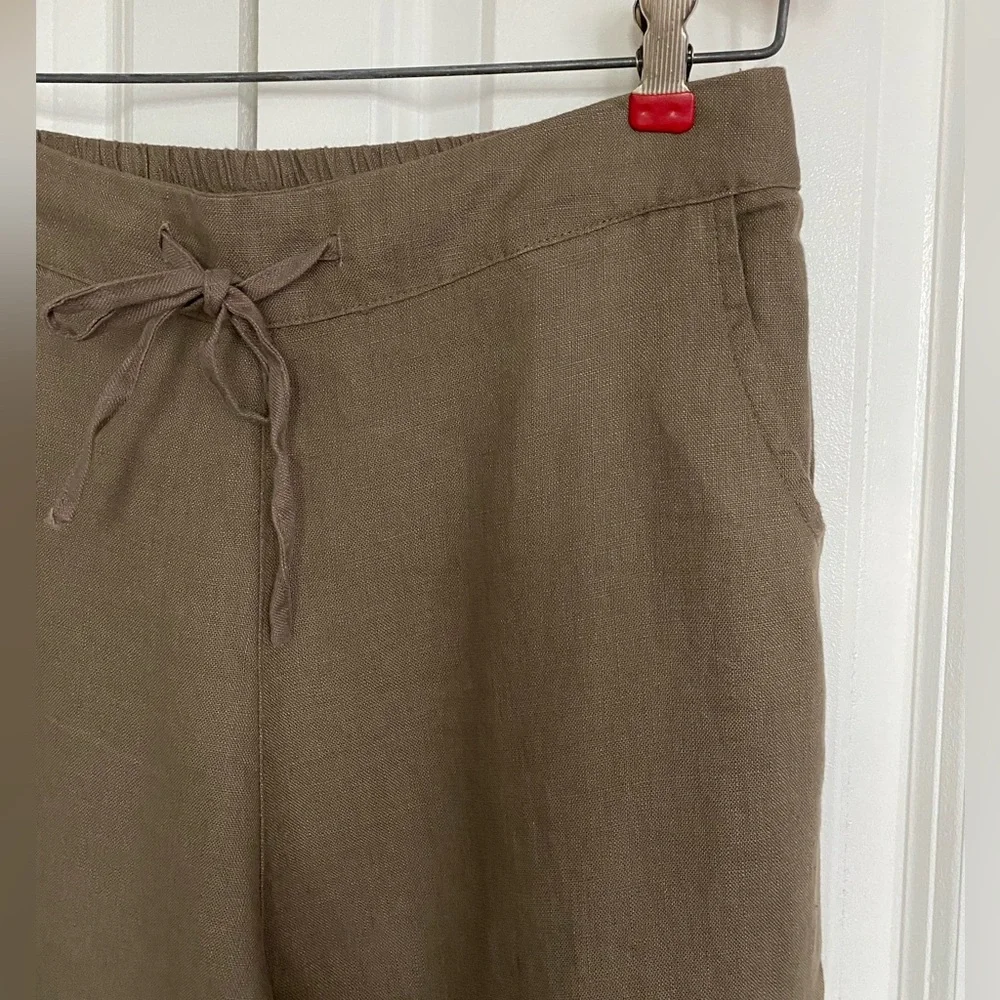 100% Linen Drawstring Pants - Picture 4 of 6